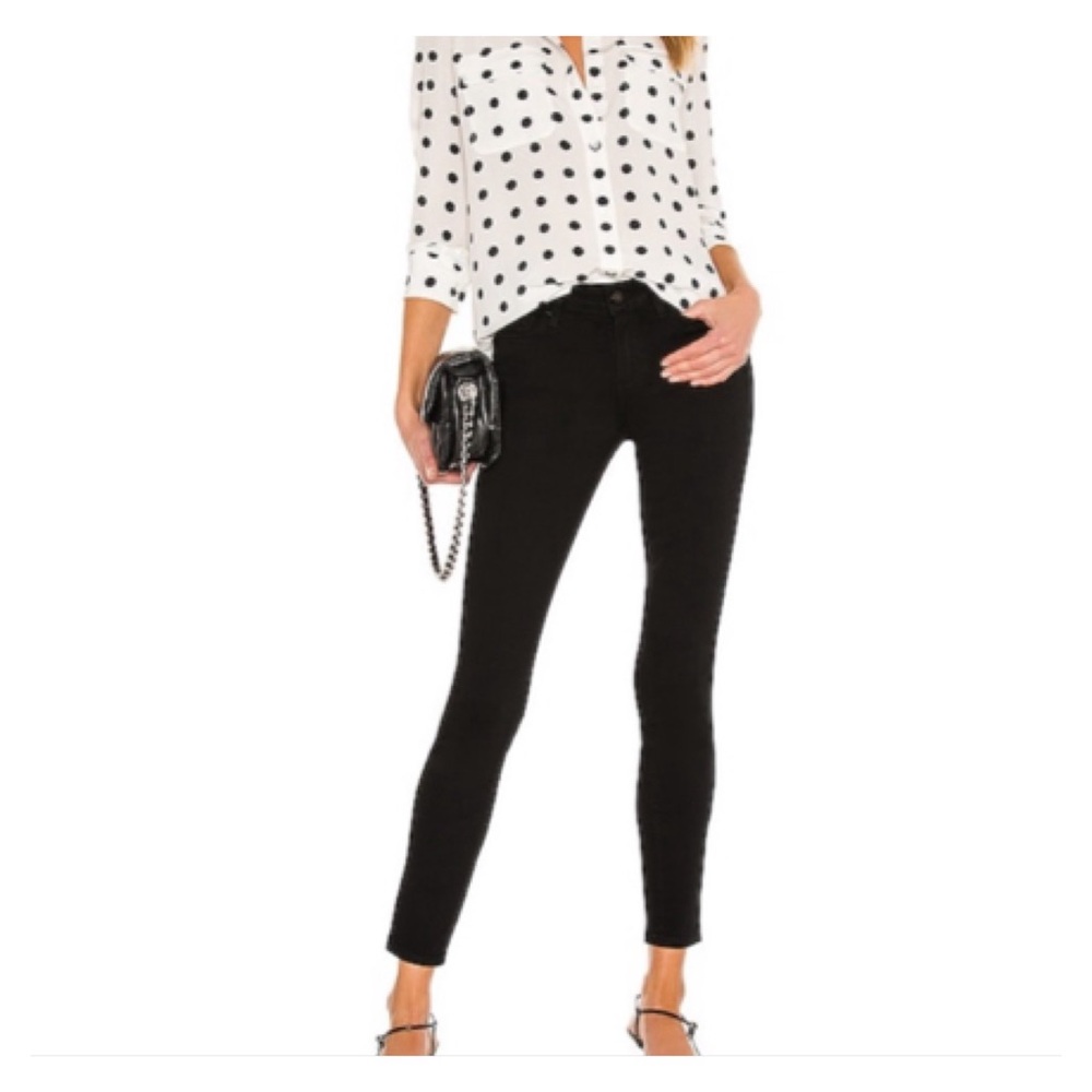MINTY! Paige Verdugo Crop Jeans Women's Size 27 x 26 Black SOFT Stretch Denim